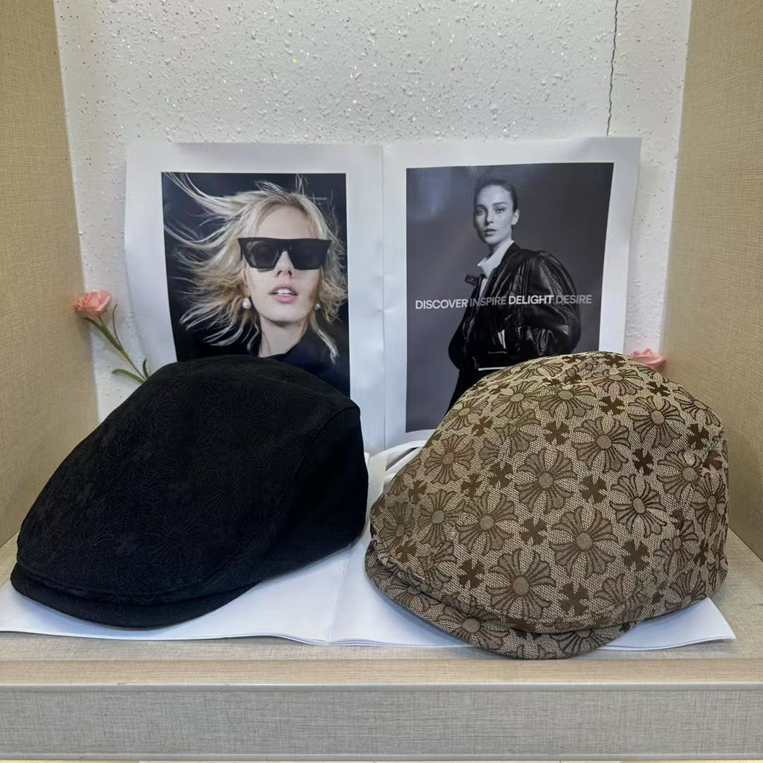 Chrome Hearts All-Over Cross Pattern Beret