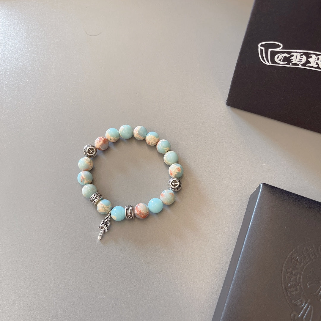 Chrome Hearts Multi-Colored Gemstone Beaded Bracelet