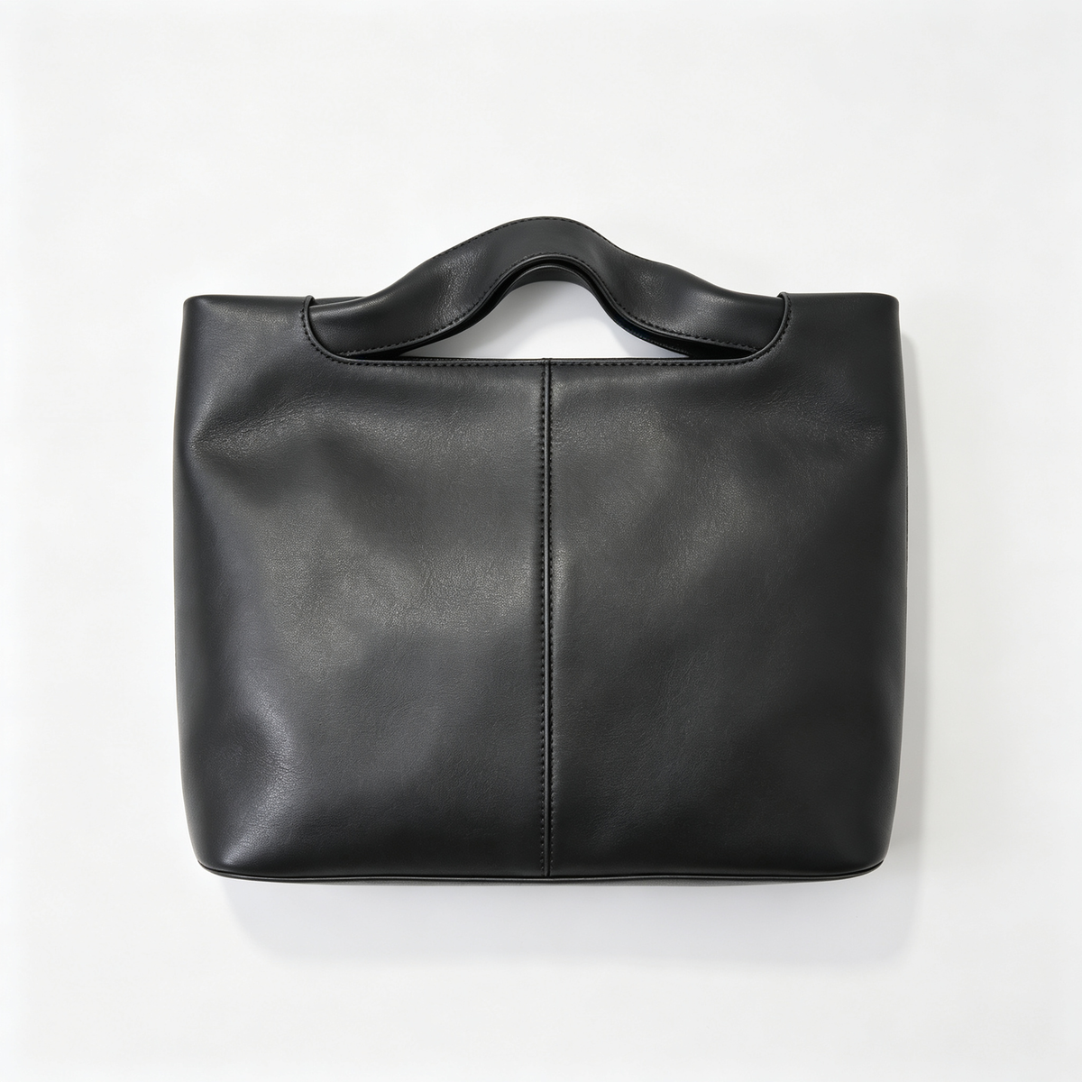 The Row Camden Medium Leather Bag | 32cm Black Smooth Calfskin Shoulder Bag | Minimalist Crossbody Tote