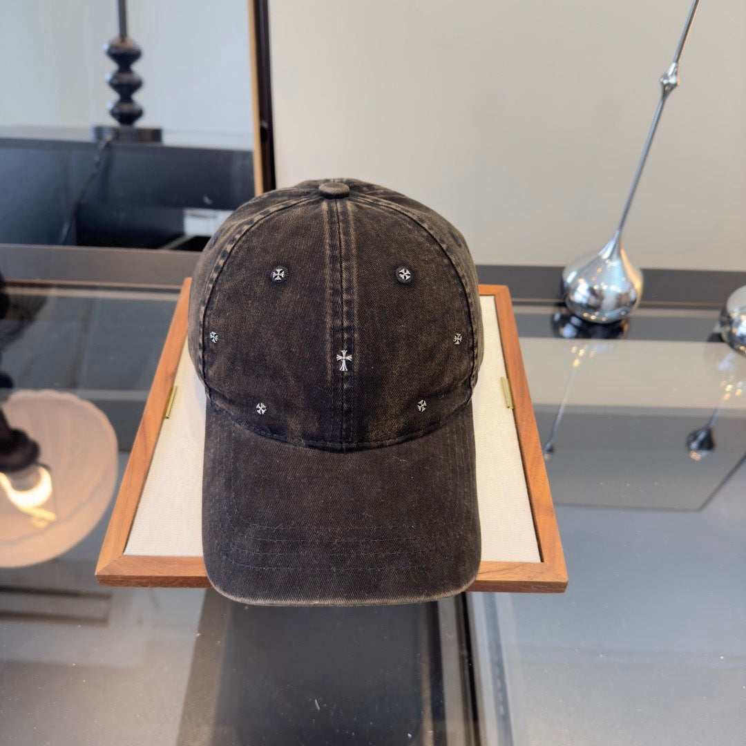 Chrome Hearts Distressed Washed Baseball Cap