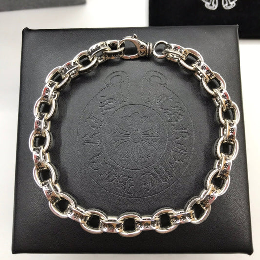 Chrome Hearts 925 Silver Chunky Chain Bracelet