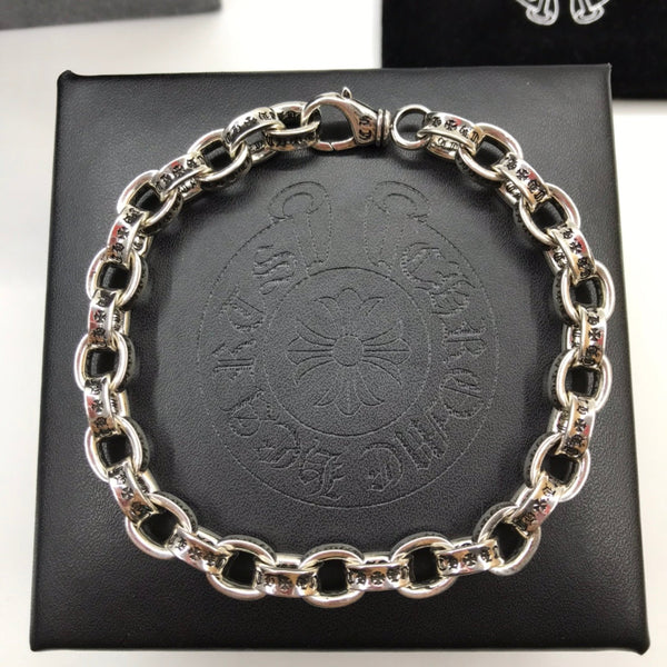 Chrome Hearts 925 Silver Chunky Chain Bracelet