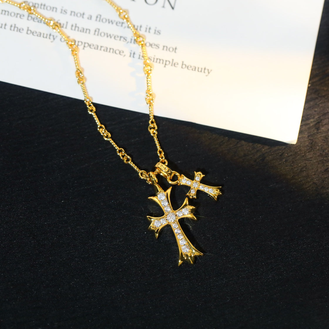 Chrome Hearts Double Cross Necklace