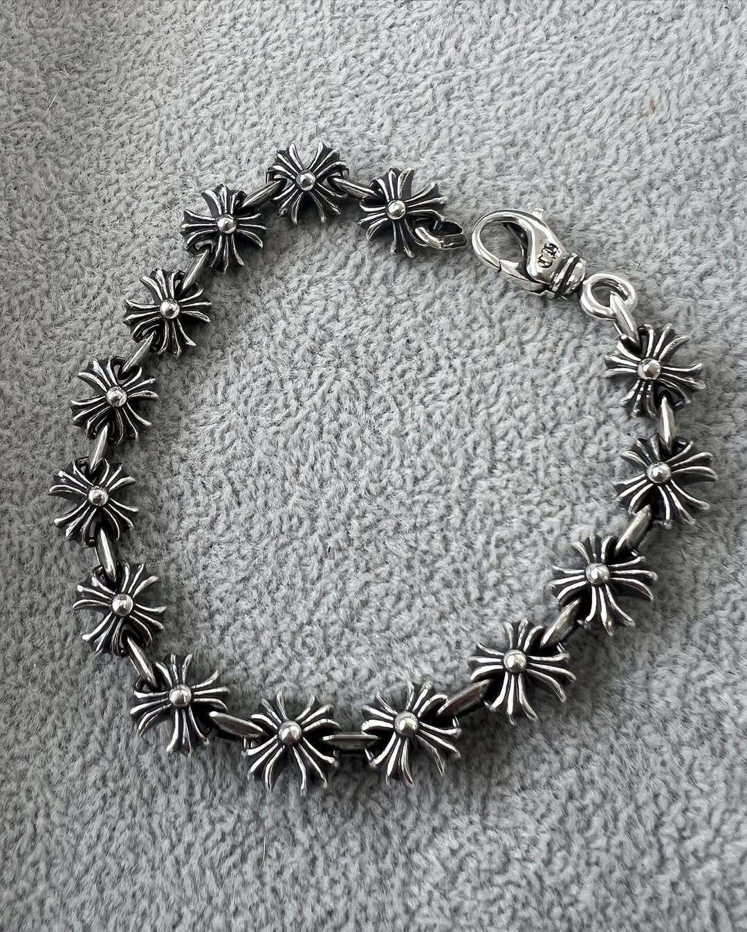 Chrome Hearts 925 Silver Fleur-de-Lis Bracelet