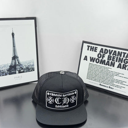 Chrome Hearts Black Mesh Trucker Hat