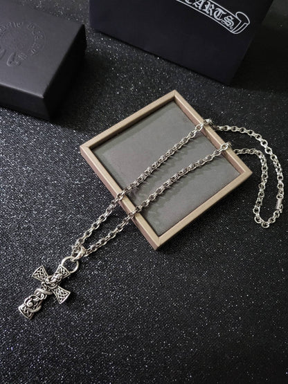 Chrome Hearts Celtic Dragon Cross Necklace