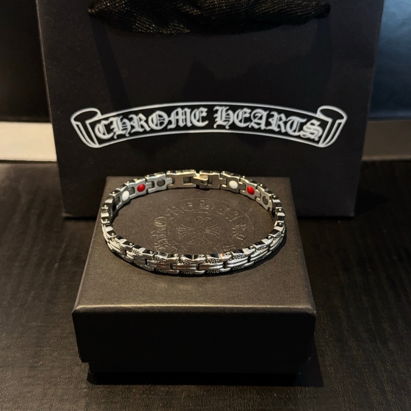 Chrome Hearts 925 Silver Gothic Letter Bracelet