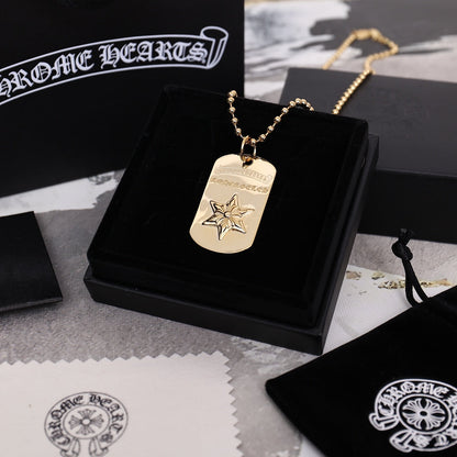 Chrome Hearts Hexagram Dog Tag Necklace
