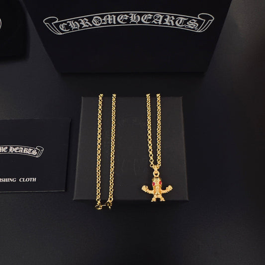 Chrome Hearts Foti Series Harris Skull Pendant Necklace