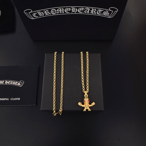 Chrome Hearts Foti Series Harris Skull Pendant Necklace