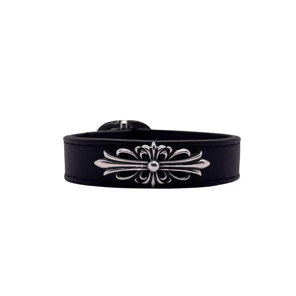 Chrome Hearts Iris Leather Bracelet
