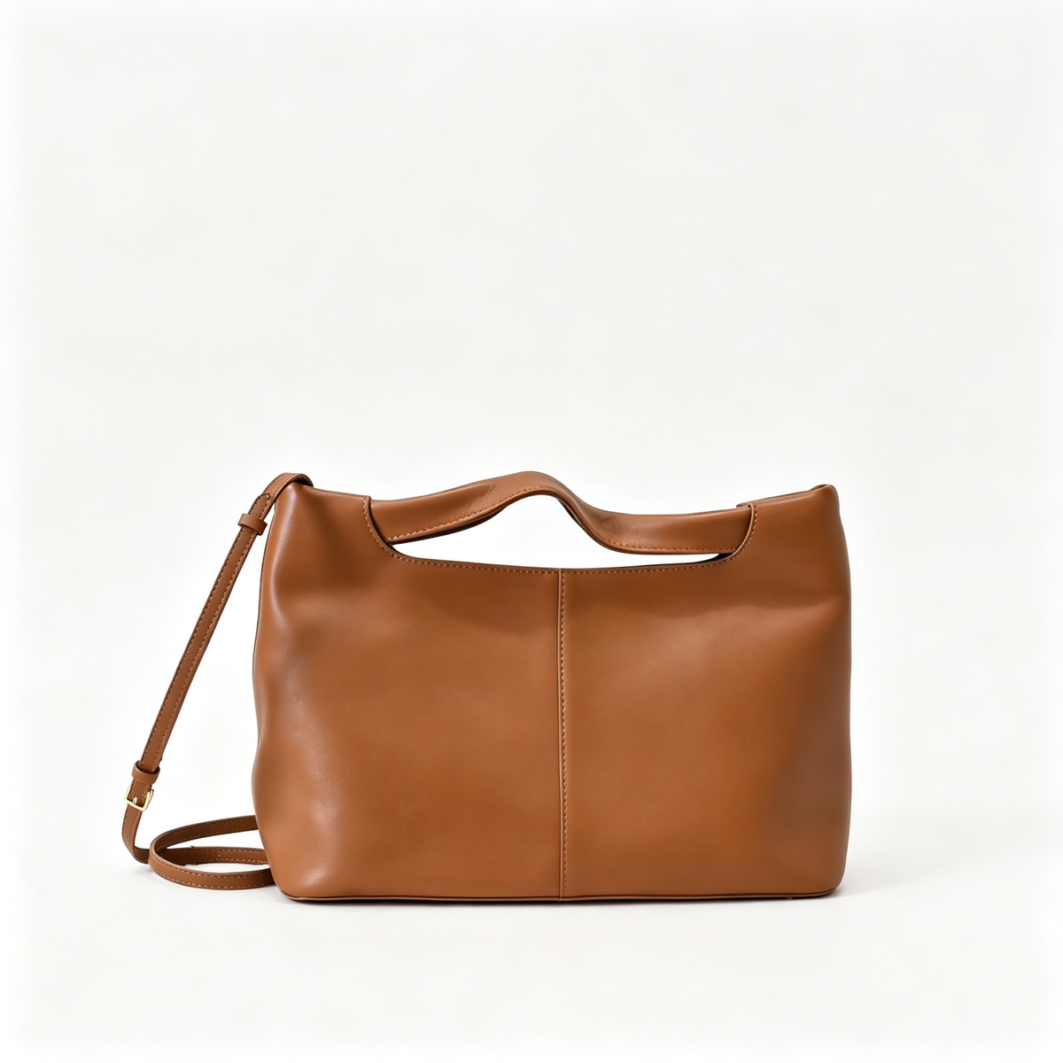 The Row Camden Medium Leather Bag | 32cm Black Smooth Calfskin Shoulder Bag | Minimalist Crossbody Tote