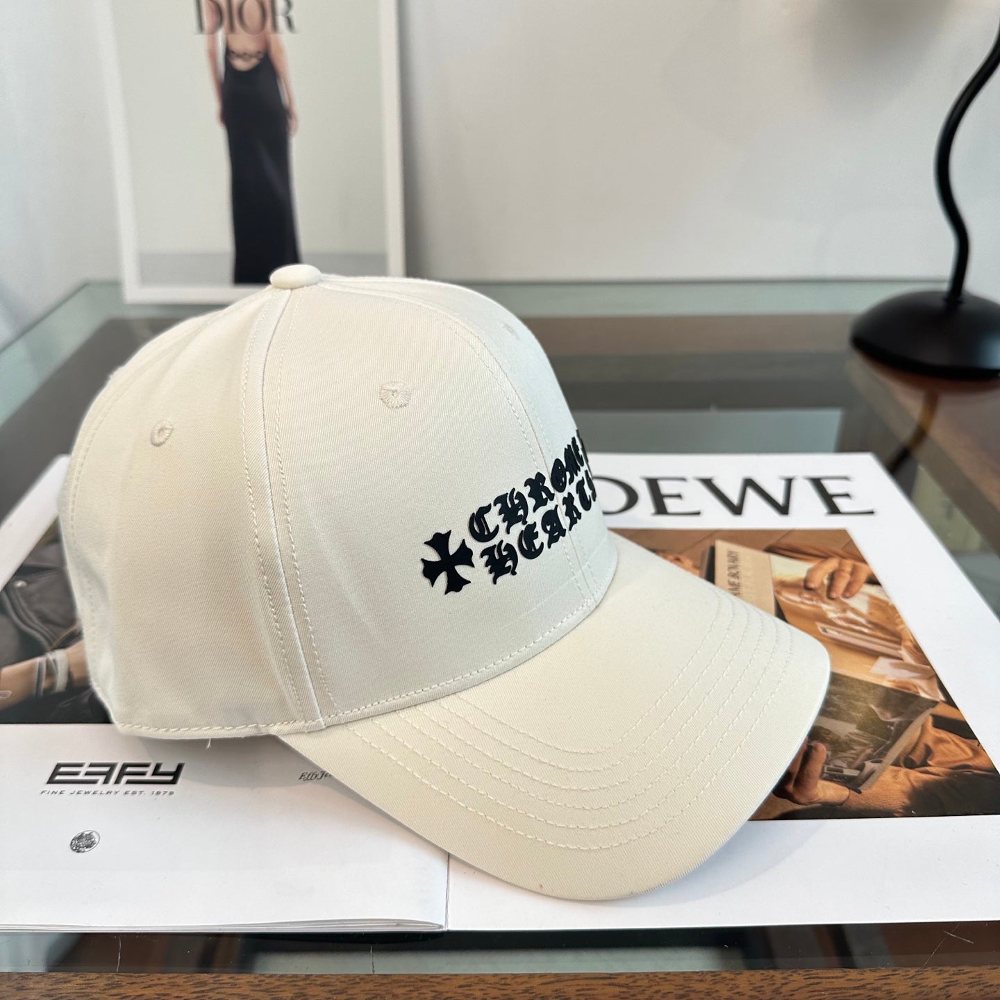 Chrome Hearts Off-White Structured Baseball Cap