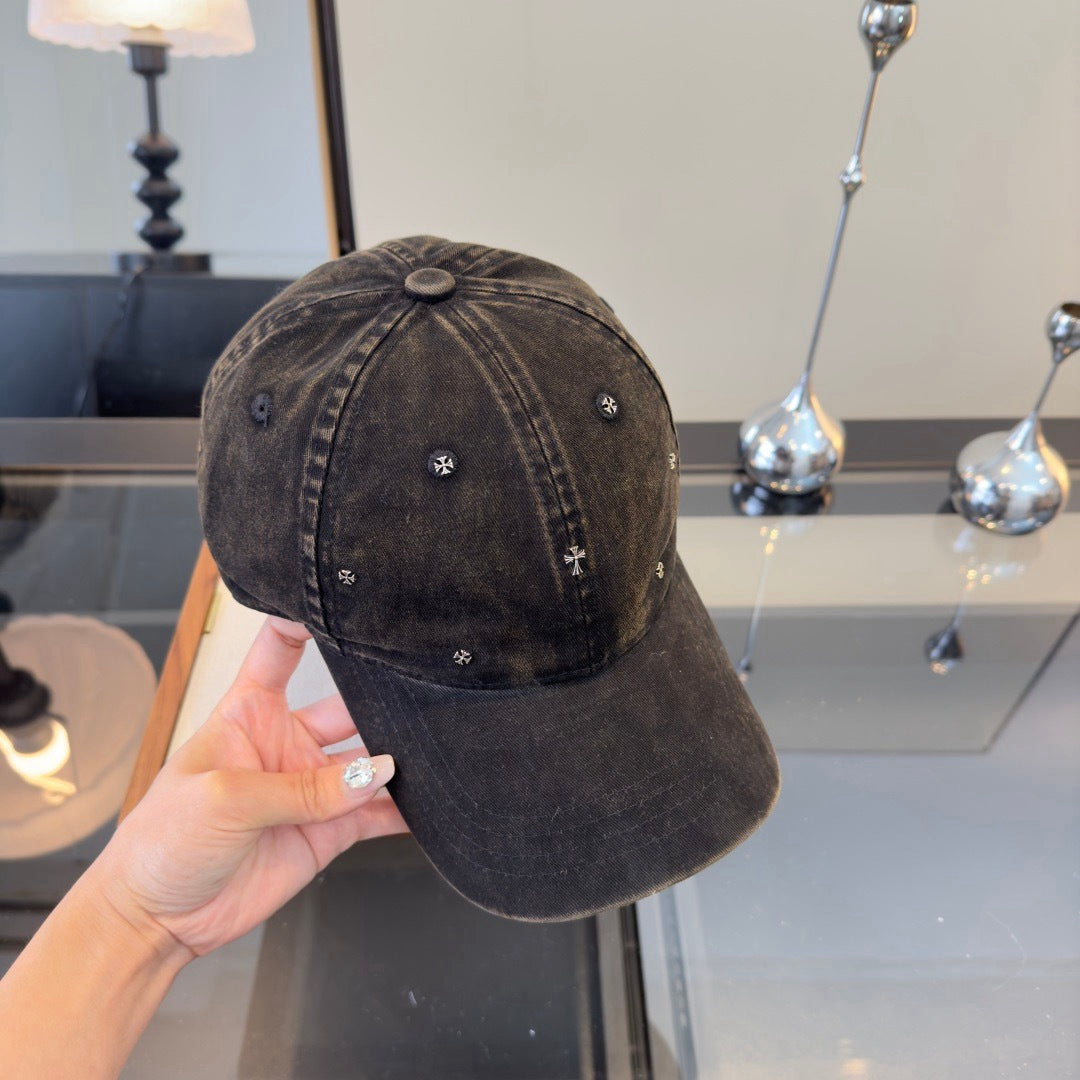 Chrome Hearts Distressed Washed Baseball Cap