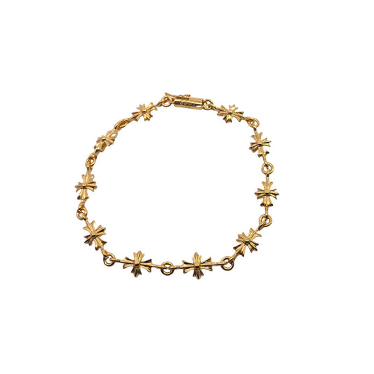 Chrome Hearts 22K Gold and Diamond-Set Cross Bracelet