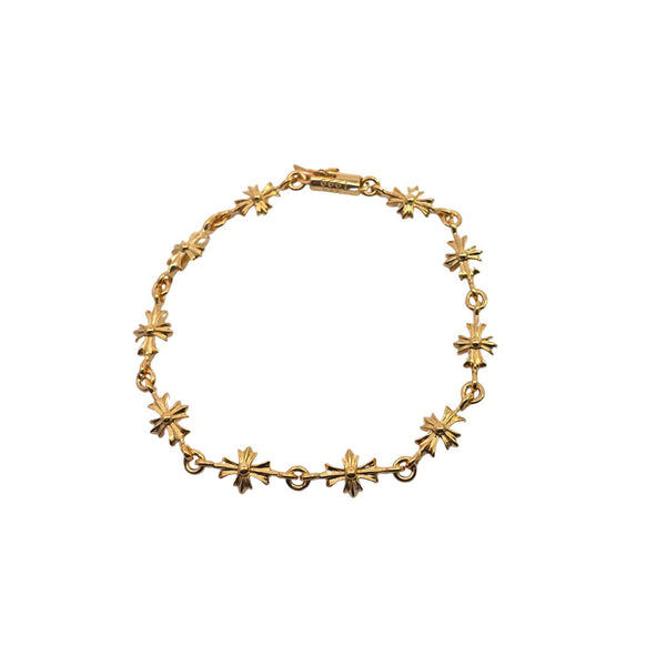 Chrome Hearts 22K Gold and Diamond-Set Cross Bracelet