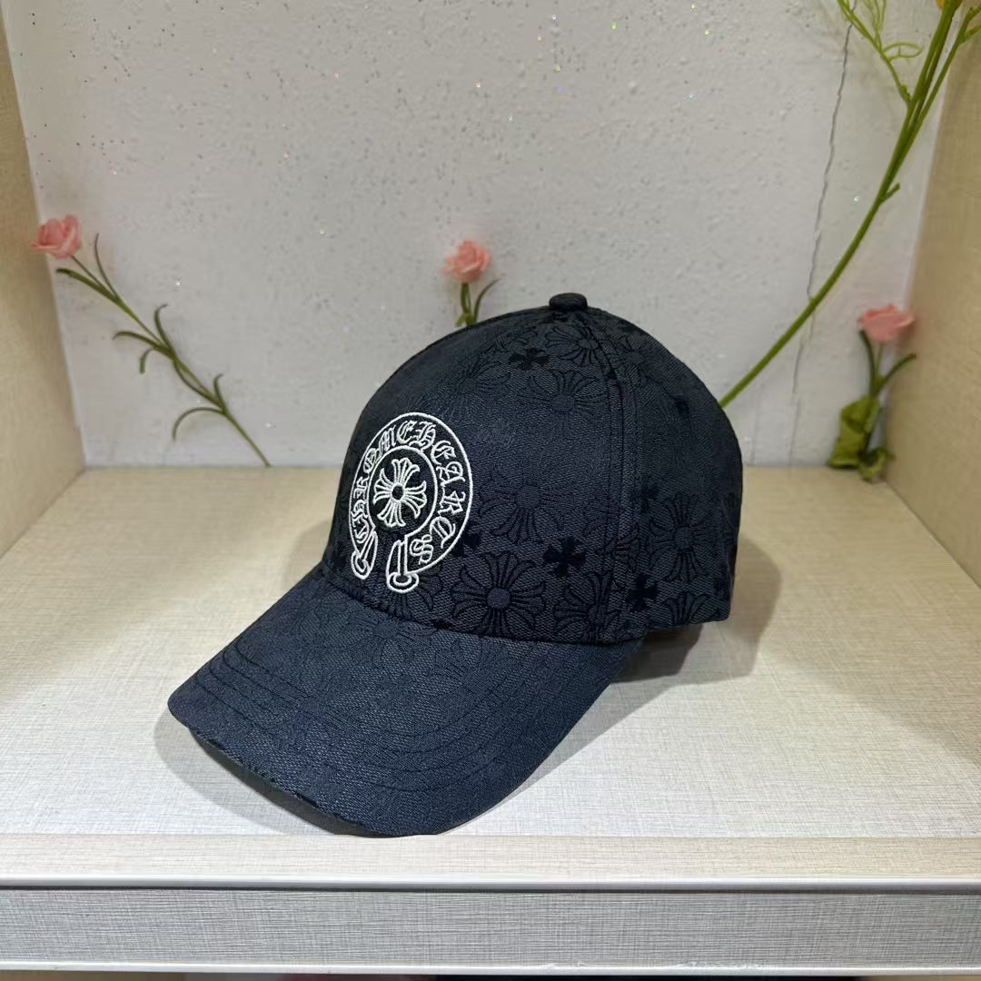 Chrome Hearts All-Over Embroidered Cross Baseball Cap