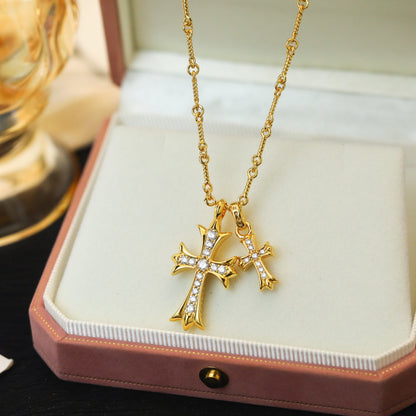 Chrome Hearts Double Cross Necklace