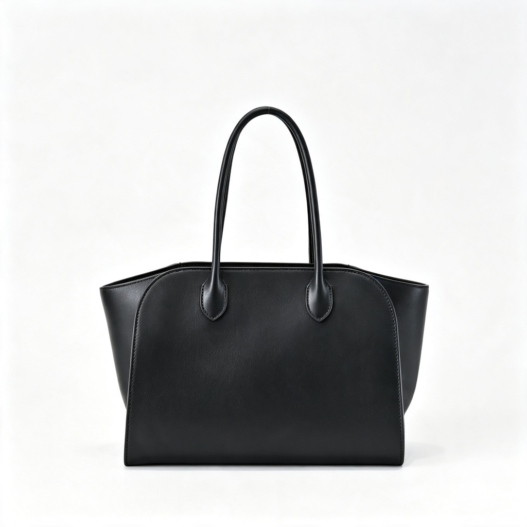 The Row Margaux 17 Satchel Bag | 30cm Premium Calfskin Leather Tote | Espresso Mini Handbag