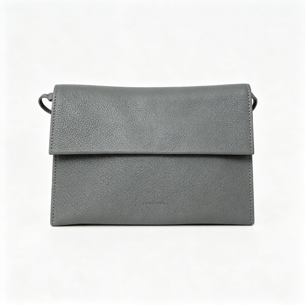 The Row Park Tote Three Large Leather Tote Bag | Elephant Grey Pebbled Leather Handbag with Matching Pouch | Women's Designer Commuter Bag