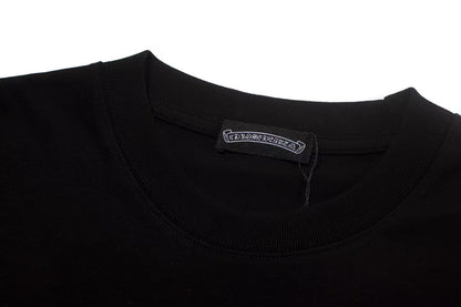 Chrome Hearts Crystal Horseshoe Logo Black Oversized T-Shirt | Rhinestone Streetwear Tee