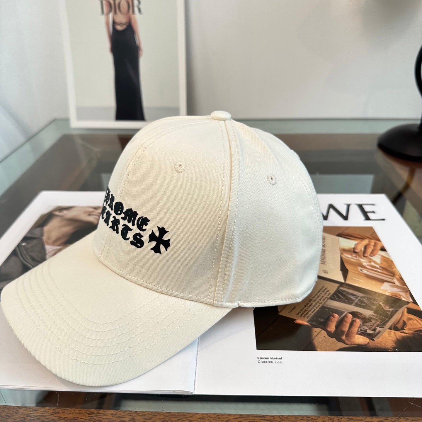 Chrome Hearts Off-White Structured Baseball Cap