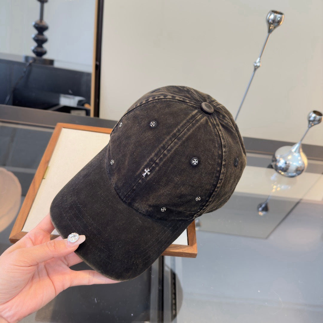 Chrome Hearts Distressed Washed Baseball Cap