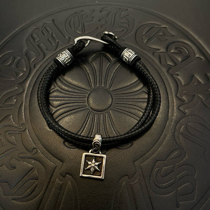 Chrome Hearts Double-Layer Leather Bracelet