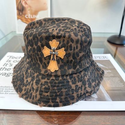 Chrome Hearts Leopard-Print Bucket Hat