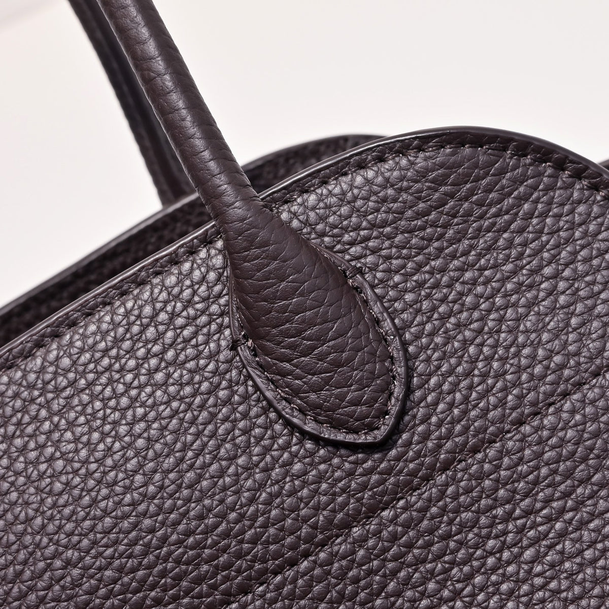 The Row Soft Margaux 12 Leather Tote Bag | Large Capacity Commuter Handbag with Detachable Strap | Women's Designer Shoulder Bag