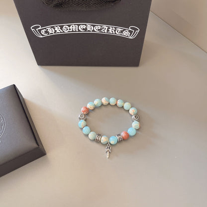 Chrome Hearts Multi-Colored Gemstone Beaded Bracelet