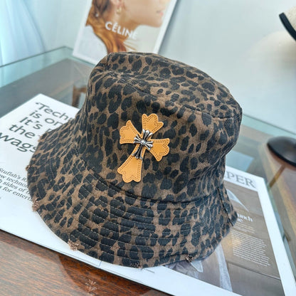 Chrome Hearts Leopard-Print Bucket Hat