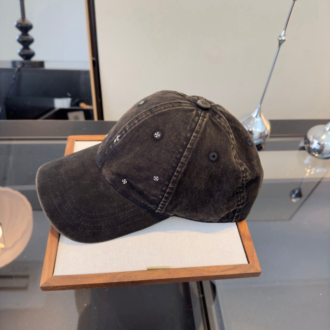 Chrome Hearts Distressed Washed Baseball Cap