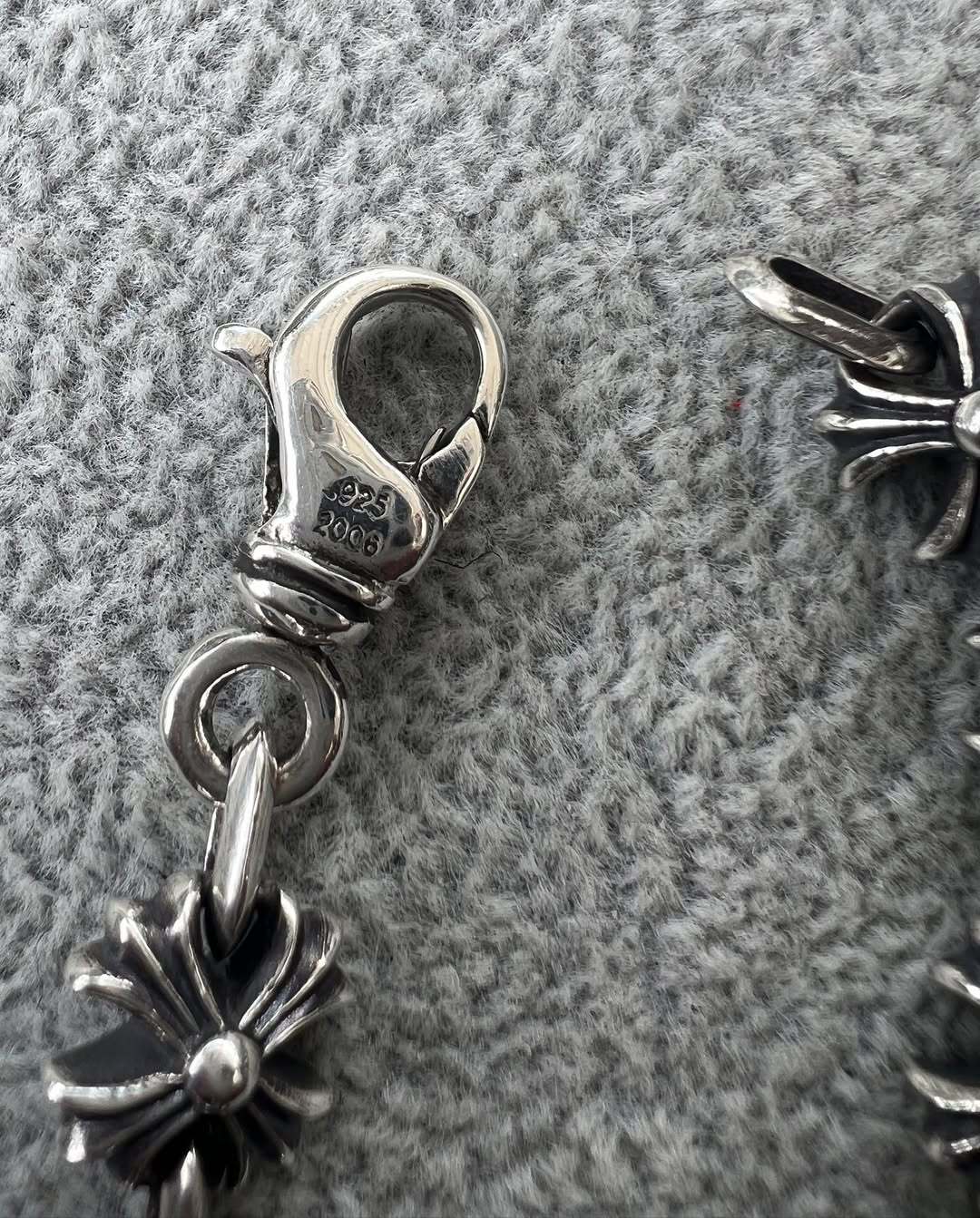 Chrome Hearts 925 Silver Fleur-de-Lis Bracelet
