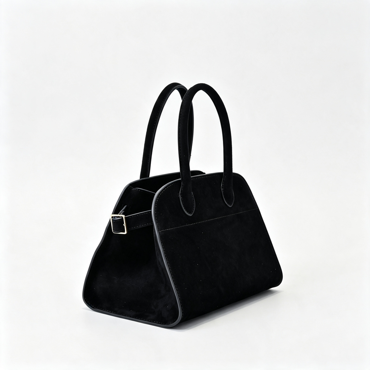 The Row Soft Margaux 12 Leather Tote Bag | Large Capacity Commuter Handbag with Detachable Strap | Women's Designer Shoulder Bag