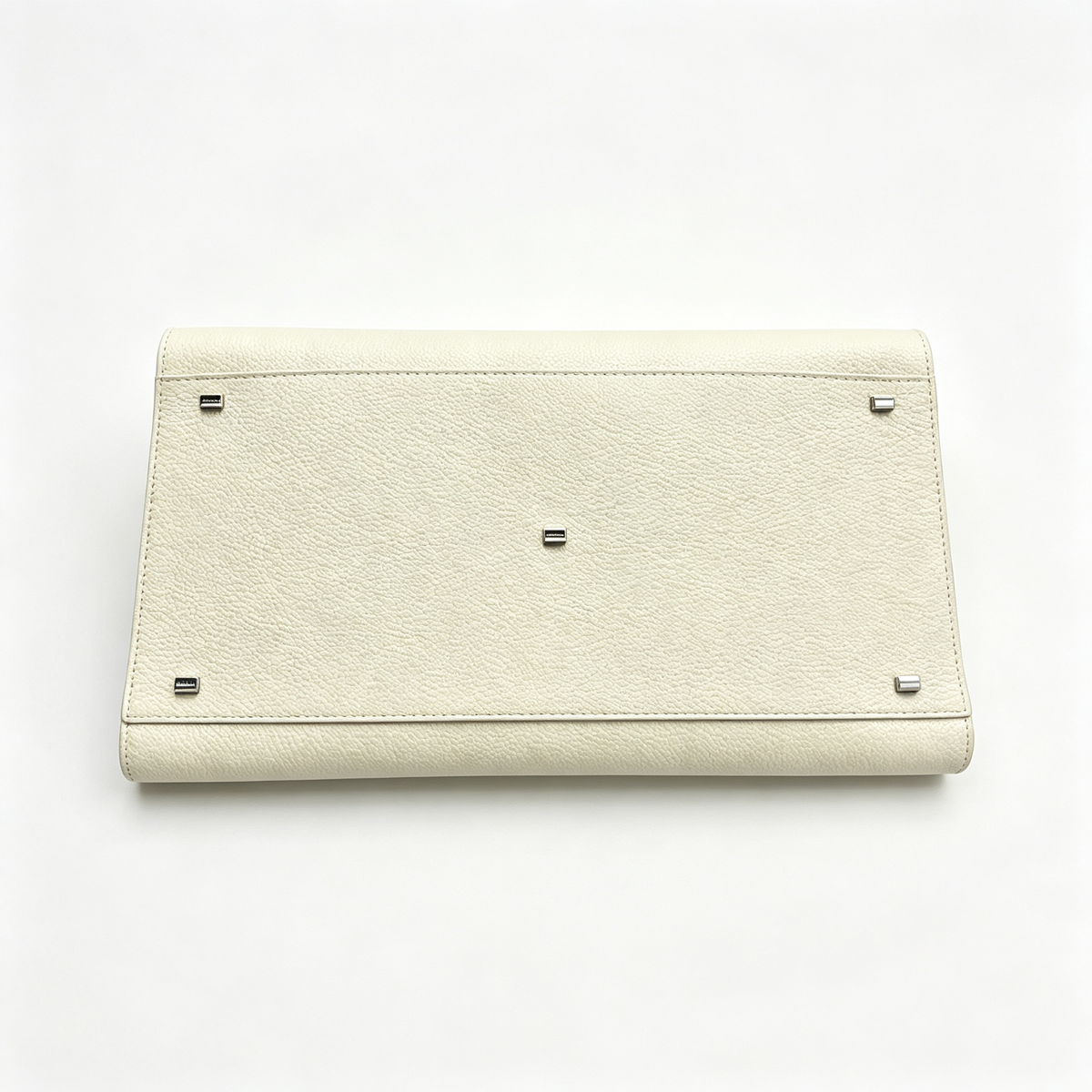 The Row Margaux 16 Large Tote Bag | 43cm Grained Calfskin Leather Handbag | Chalk White