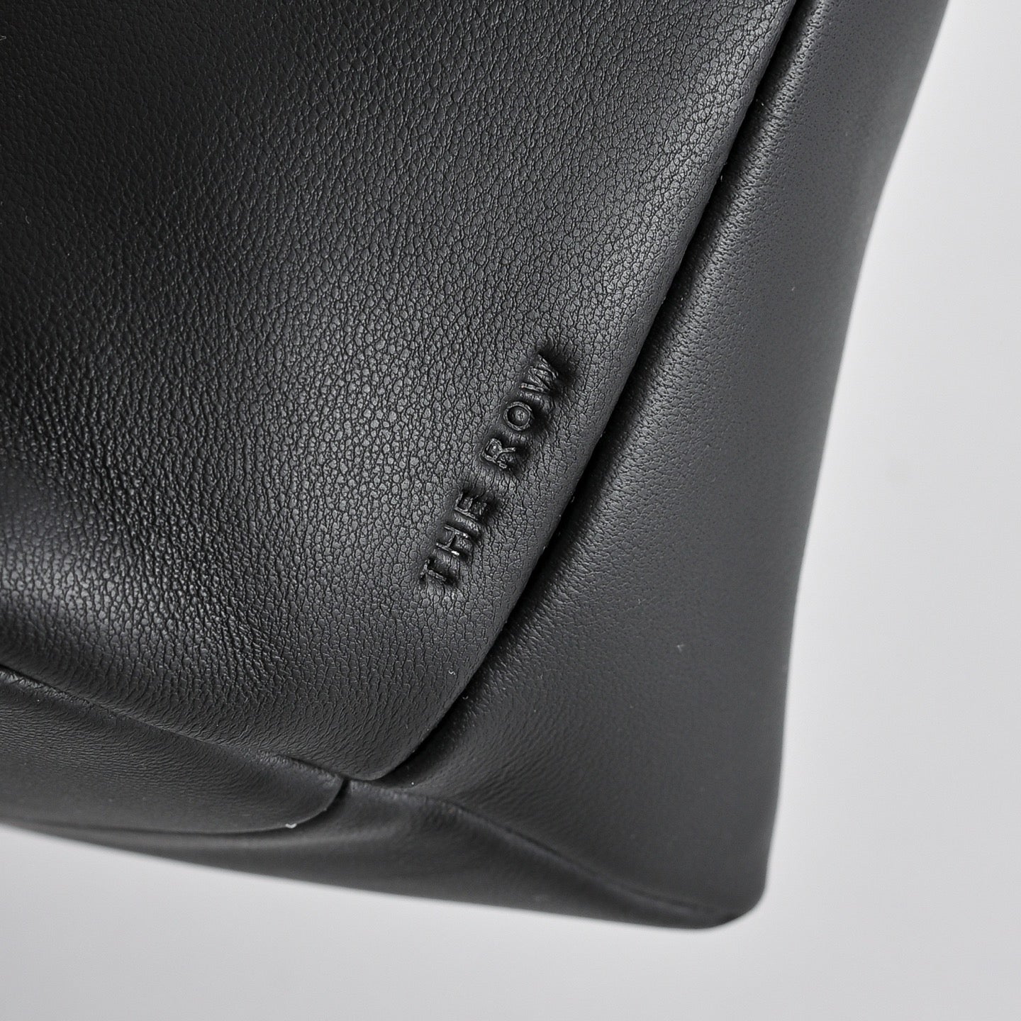 The Row Terrasse To Go Mini Shoulder Bag | 27cm Soft Lambskin Underarm Bag | Black Minimalist Handbag