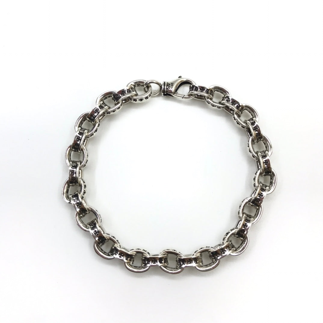 Chrome Hearts 925 Silver Chunky Chain Bracelet