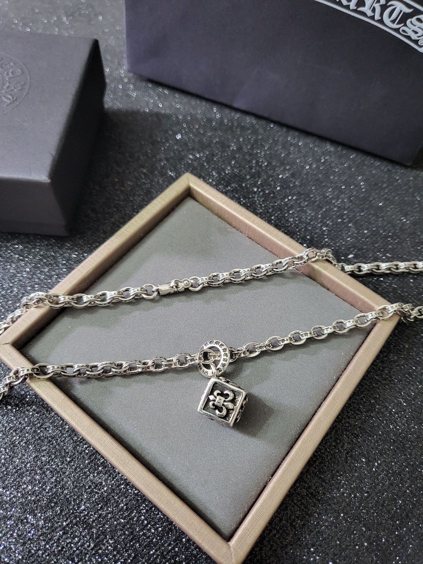 Chrome Hearts Dice Cross Necklace