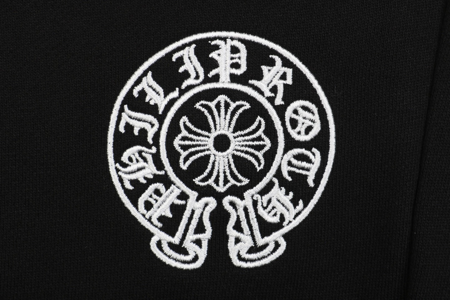 Chrome Hearts "Sanskrit Horseshoe" Embroidered Straight-Leg Sweatpants