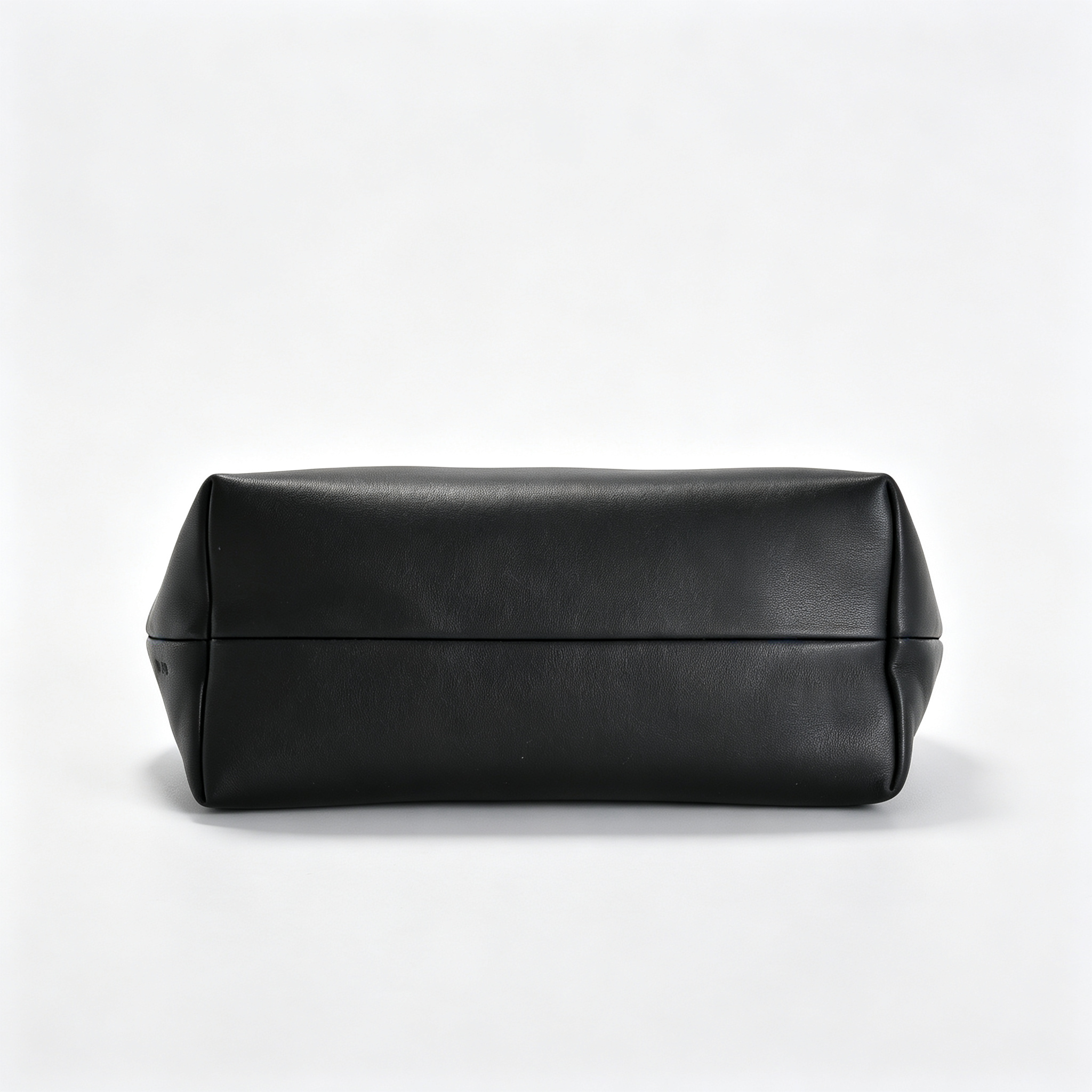 The Row Terrasse To Go Mini Shoulder Bag | 27cm Soft Lambskin Underarm Bag | Black Minimalist Handbag