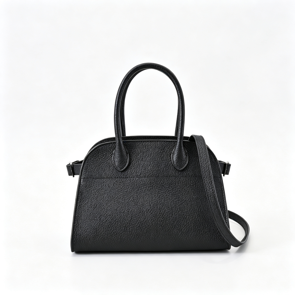 The Row Soft Margaux 12 Leather Tote Bag | Large Capacity Commuter Handbag with Detachable Strap | Women's Designer Shoulder Bag