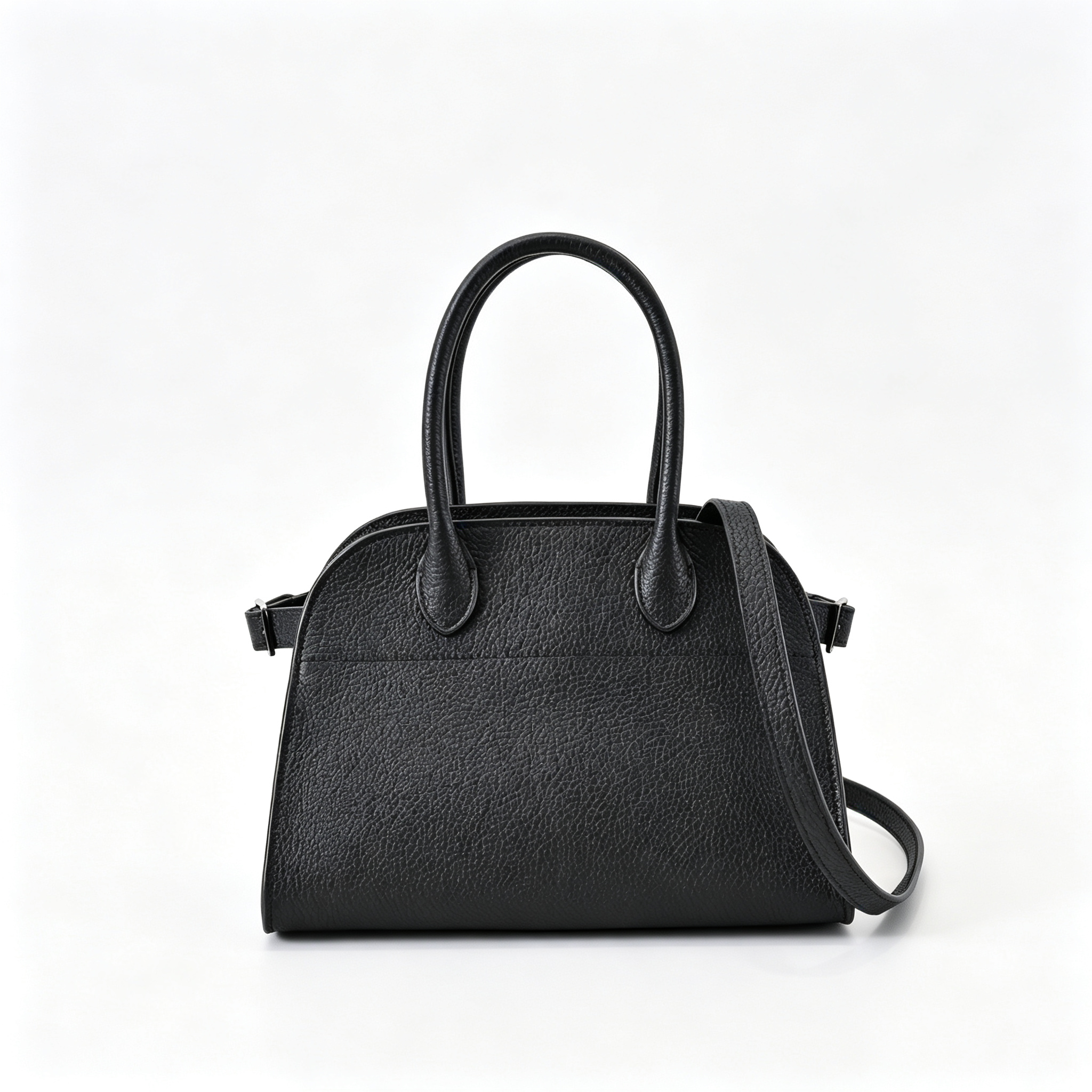 The Row Soft Margaux 12 Leather Tote Bag | Large Capacity Commuter Handbag with Detachable Strap | Women's Designer Shoulder Bag