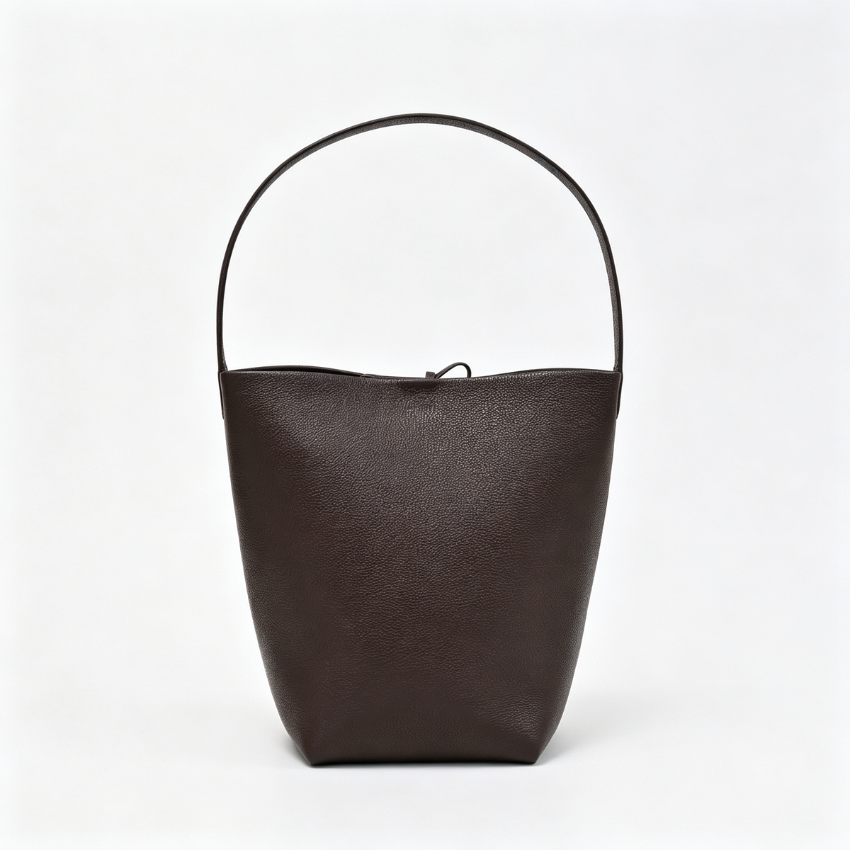 The Row N/S Park Medium Tote Bag | 30cm Grained Calfskin Leather Bucket Bag | Sand/Beige/Oatmeal