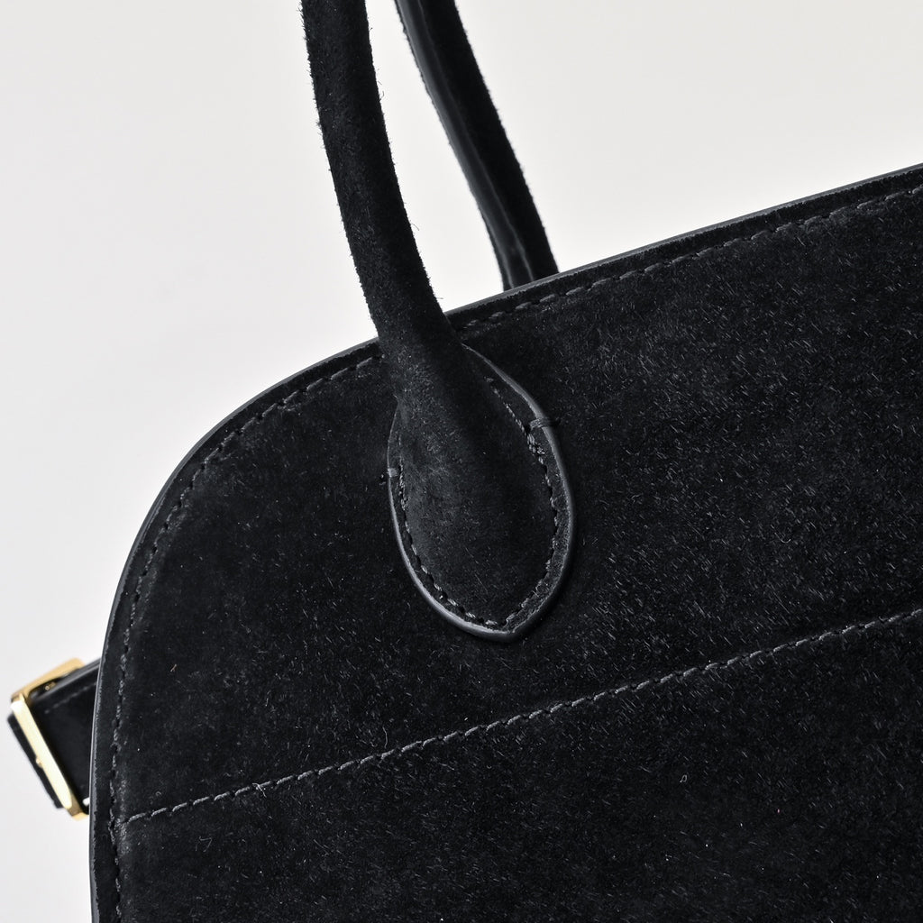 The Row Soft Margaux 12 Leather Tote Bag | Large Capacity Commuter Handbag with Detachable Strap | Women's Designer Shoulder Bag