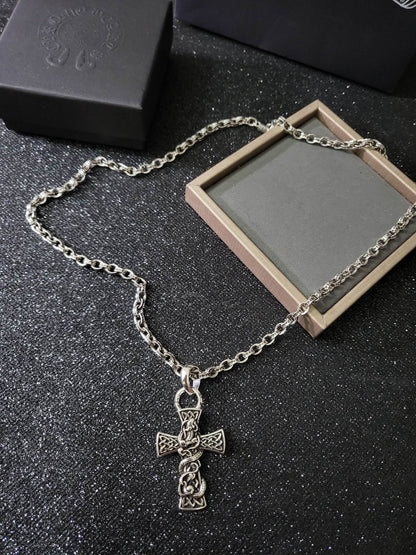 Chrome Hearts Celtic Dragon Cross Necklace