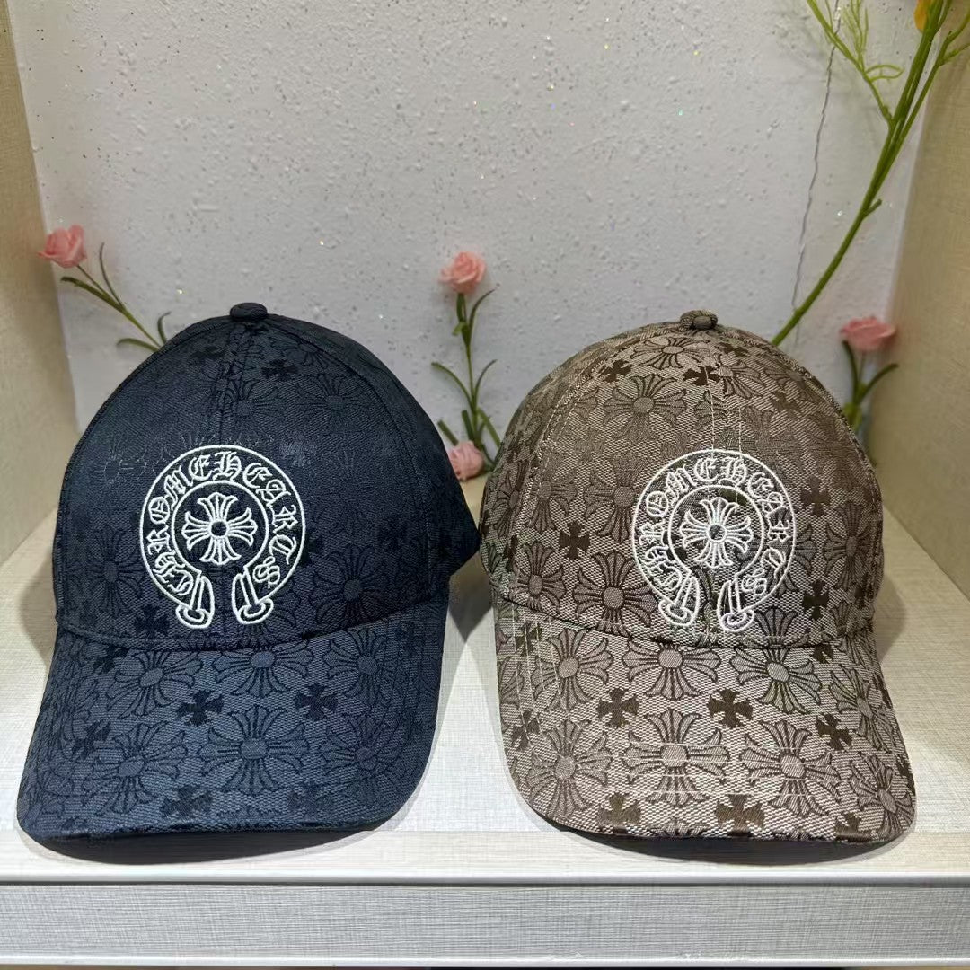Chrome Hearts All-Over Embroidered Cross Baseball Cap