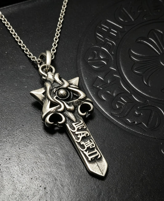 Chrome Hearts Star of David Sword Pendant