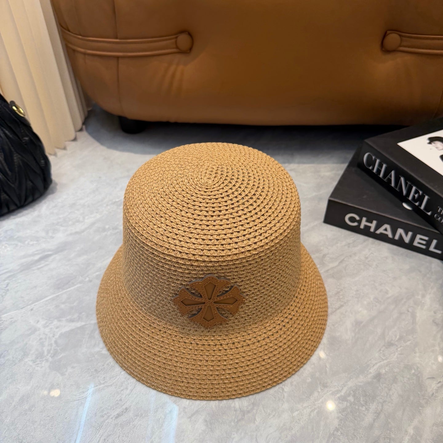 Chrome Hearts Straw Bucket Hat