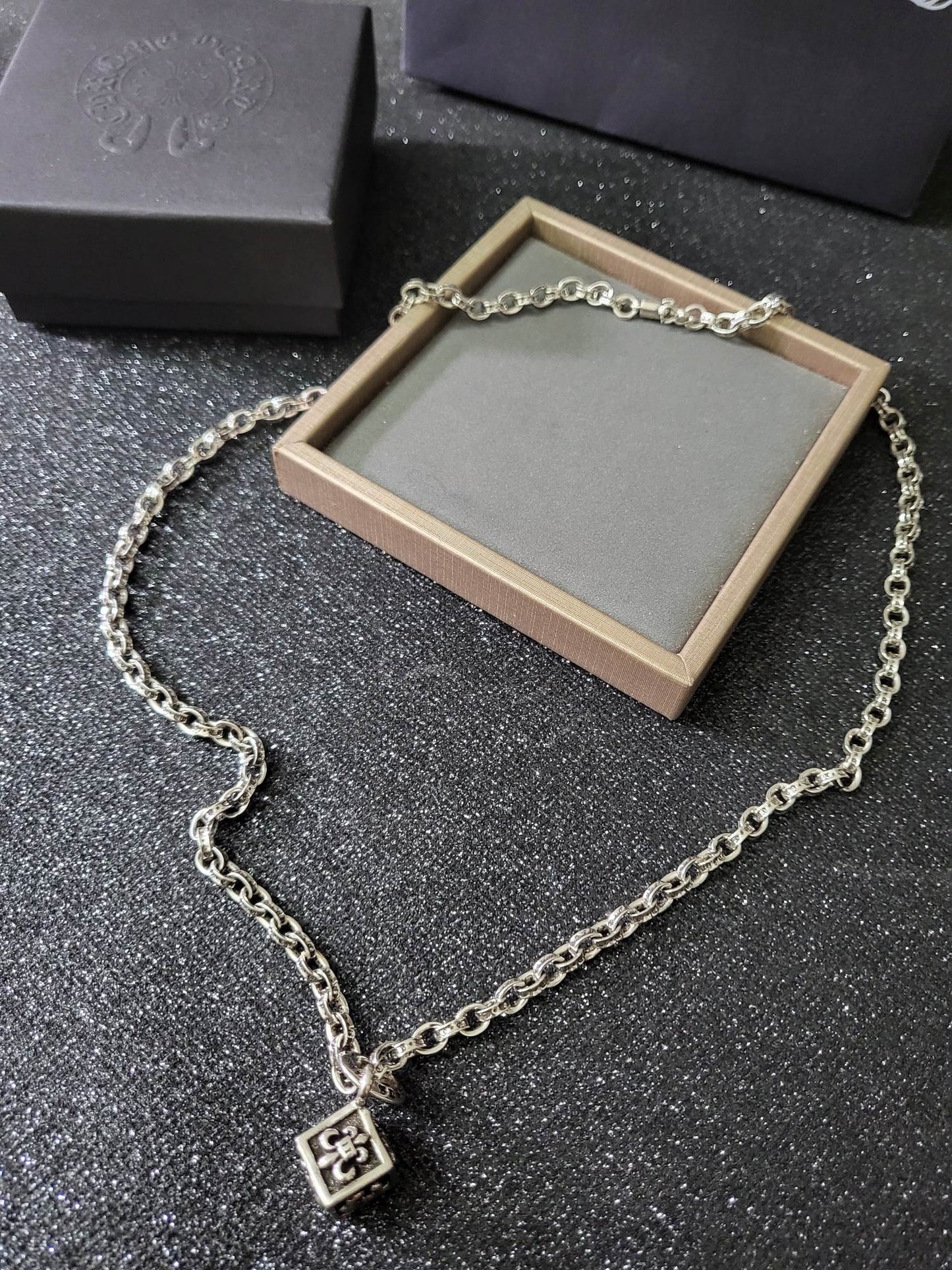 Chrome Hearts Dice Cross Necklace